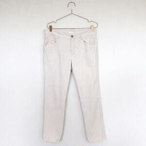 J.Jill Pants Womens 10 Corduroy Cream High Rise Straight Leg Ivory Casual